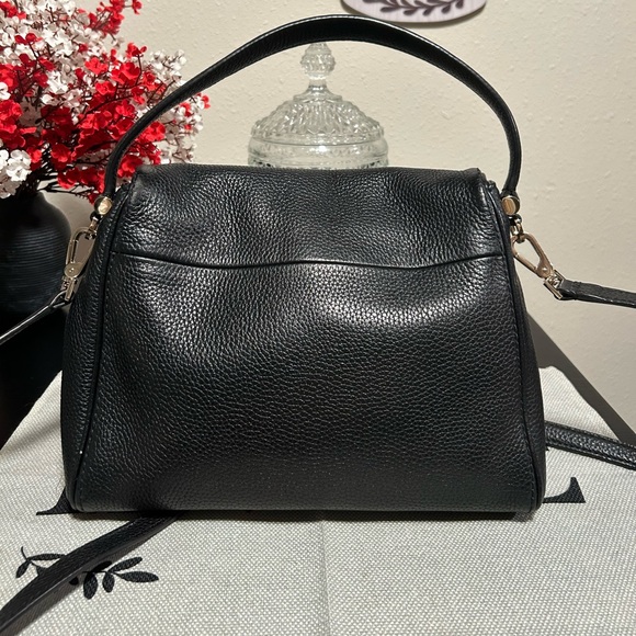kate spade Chester Street Miri Black Pebbled Leather Shoulder Bag with Tassel - Picture 2 of 16